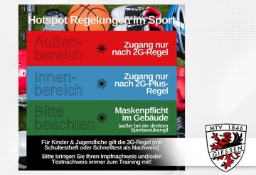 Neue Hotspot-Regelungen im Sport