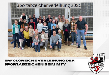Erfolgreiche Verleihung der Sportabzeichen beim MTV