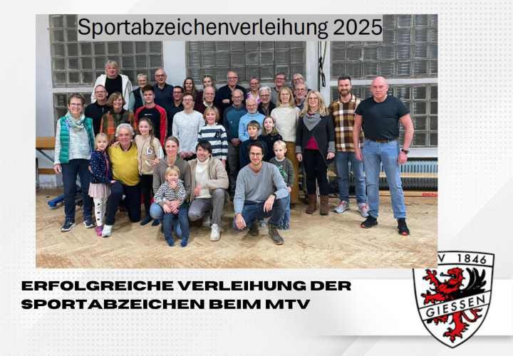 Erfolgreiche Verleihung der Sportabzeichen beim MTV